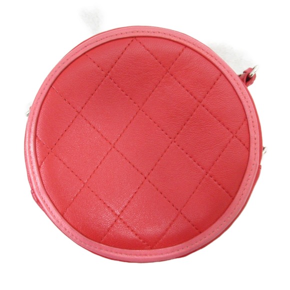 Chanel Leather Pink Shoulder Chain Red Bag - Picture 1 of 10